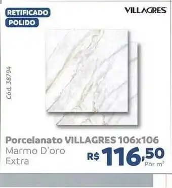 Tumkus Porcelanato Villagers 106x106 oferta