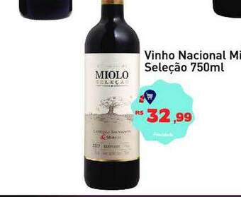 Tonin Superatacado Vinho Nacional Miolo Seleção 750ml oferta