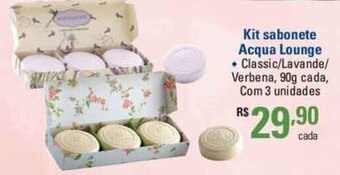Sam's Club Kit Sabonete Acqua Lounge 90g oferta