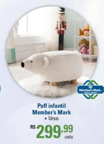 Puff infantil Member's Mark - Urso