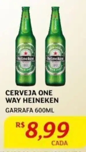 Assaí Atacadista Cerveja One Way Heineken 600ml oferta
