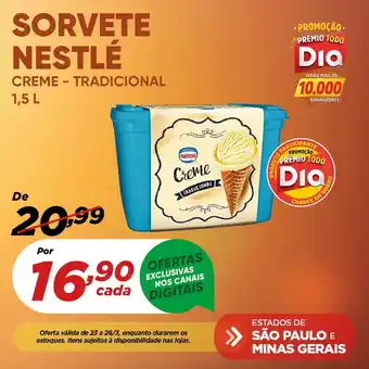 Dia Sorvete Nestlé 1.5L oferta