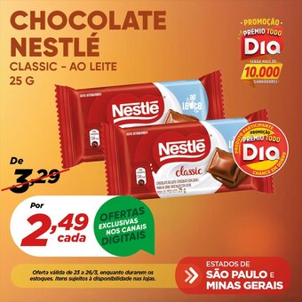 Dia Chocolate Nestlé 25g oferta