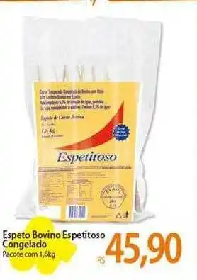 Espeto bovino espetitoso congelado
