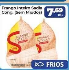 Supermercados Tiaozinho Frango inteiro sadia cong. sem miúdos oferta