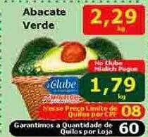 Mialich Supermercados Abacate verde oferta