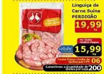 Mialich Supermercados Linguiça carne suina perdigão oferta