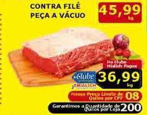 Mialich Supermercados Contra filé peça a vácuo oferta