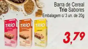Villefort Atacadista Barra de Cereal Trio Sabores 20g oferta