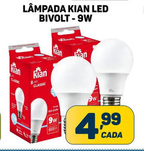 Lâmpada Kian Led Bivolt 9W