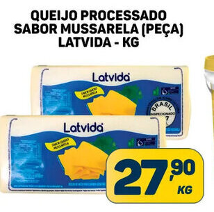 Dom Atacadista Queijo Processado Sabor Mussarela Latvida 1kg oferta