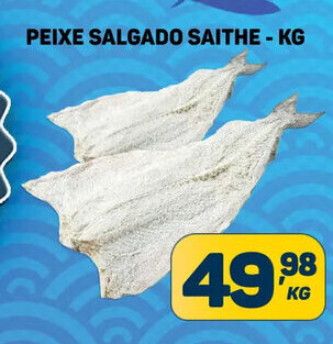 Dom Atacadista Peixe Salgado Saithe 1kg oferta