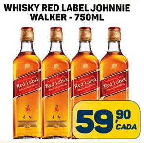 Dom Atacadista Whisky Red Label Johnnie Walker 750ml oferta