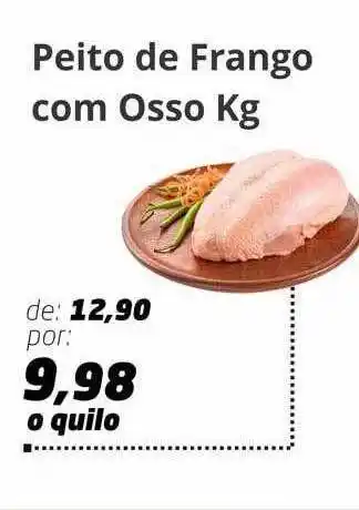Supermercados Santa Helena Peito de frango com osso kg oferta