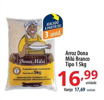 Akki Atacadista Arroz dona milú branco tipo 1 oferta