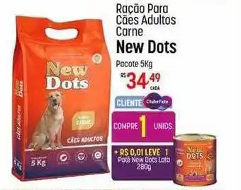 Ração para cães adultos carne new dots pacote