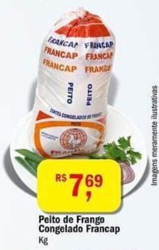 Ultrabox Peito de Frango congelado Francap 1kg oferta