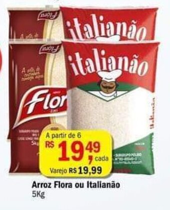 Ultrabox Arroz Flora ou Italianão 5kg oferta