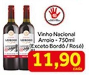 Shibata Supermercados Vinho Nacional Arroio 750ml oferta