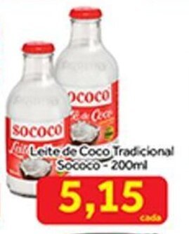 Shibata Supermercados Leite de Coco Tradicional Sococo 200ml oferta