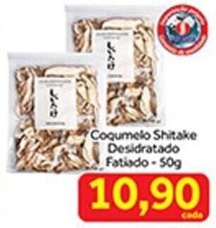 Shibata Supermercados Cogumelo Shitake desidratado fatiado 50g oferta