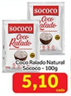 Shibata Supermercados Coco Ralado Natural Sococo 100g oferta