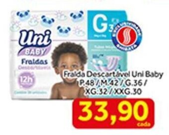 Shibata Supermercados Fralda descartável Uni Baby oferta