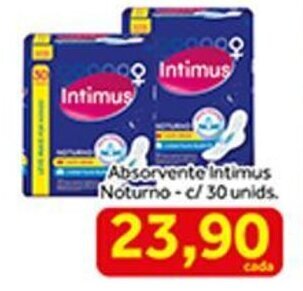Shibata Supermercados Absorvente Intimus Noturno c/ 30 unids oferta