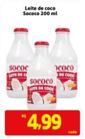Extra Supermercado Leite de Coco Sococo 200ml oferta