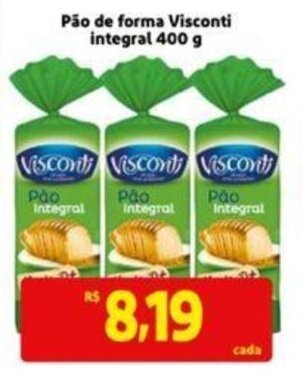 Extra Supermercado Pão de forma Visconti Integral 400g oferta