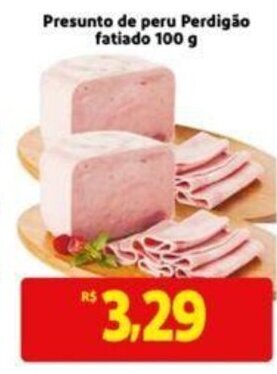 Extra Supermercado Presunto de Peru Perdigão Fatiado 100g oferta