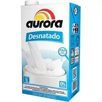 Leite longa vida desnatado aurora caixa 1l