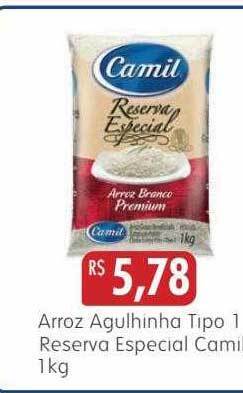 Epa Arroz agulhinha tipo 1 reserva especial camil oferta