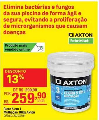Leroy Merlin Cloro 5 em 1 multiação 10kg axton oferta
