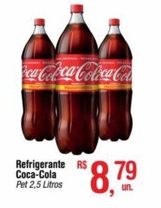 Fort Atacadista Refrigerante Coca Cola 2.5L oferta