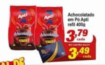 Ricoy Supermercados Achocolatado em pó Apti refil 400g oferta