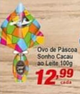 Ricoy Supermercados Ovo de Páscoa Sonho Cacau ao Leite 100g oferta