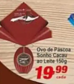 Ricoy Supermercados Ovo de Páscoa Sonho Cacau ao Leite 100g oferta