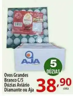 Akki Atacadista Ovos grandes branco c 5 dúzias aviário diamante ou aja oferta