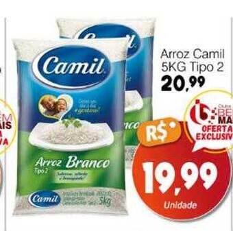 Supermercado Bem Barato Arroz camil tipo 2 oferta