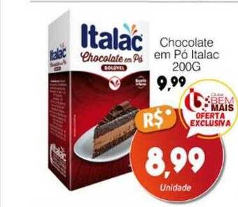 Supermercado Bem Barato Chocolate em pó italac oferta