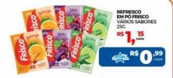 Supermercado Estrela Azul Refresco em pó frisco vários sabores oferta