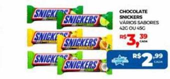 Supermercado Estrela Azul Chocolate snickers vários sabores oferta