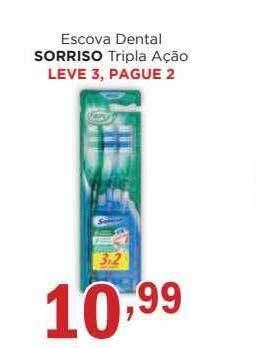 Supermercados Mundial Escova dental sorriso tripla ação leve 3 pague 2 oferta