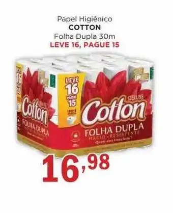 Supermercados Mundial Papel higiênico cotton folha dupla oferta