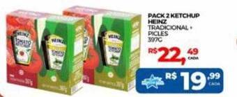 Supermercado Estrela Azul Pack 2 ketchup heinz tradicional + picles oferta
