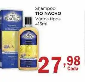 Supermercados Mundial Shampoo tio nacho vários tipos oferta