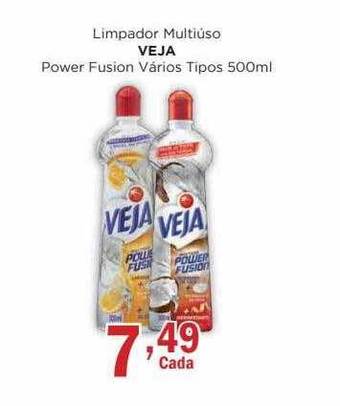 Supermercados Mundial Limpador multiuso veja power fusion vários tipos oferta