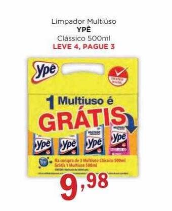 Limpador multiúso ypê clássico leve 4 pague 3