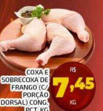 Coxa e sobrecoxa de frango c-porção dorsal cong pct. kg